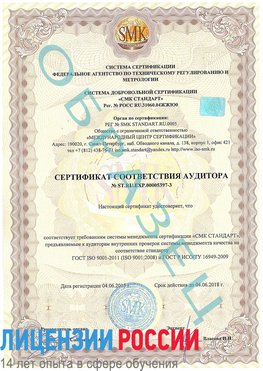 Образец сертификата соответствия аудитора №ST.RU.EXP.00005397-3 Донецк Сертификат ISO/TS 16949